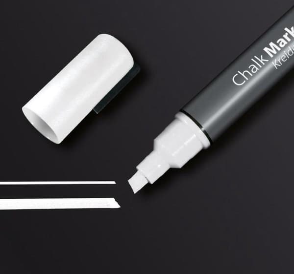 Kridtmarkør Sigel mejselspids 1-5mm hvid