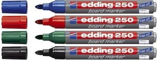 Edding whiteboard markør e-250 4 markører