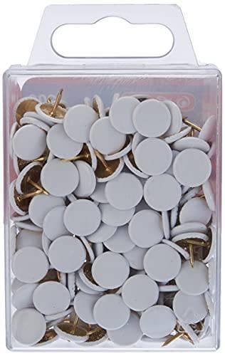 herlitz tegnestifter, hvid, diameter: 9,5 mm lavet af metal, plastbelagt hoved (8770158)