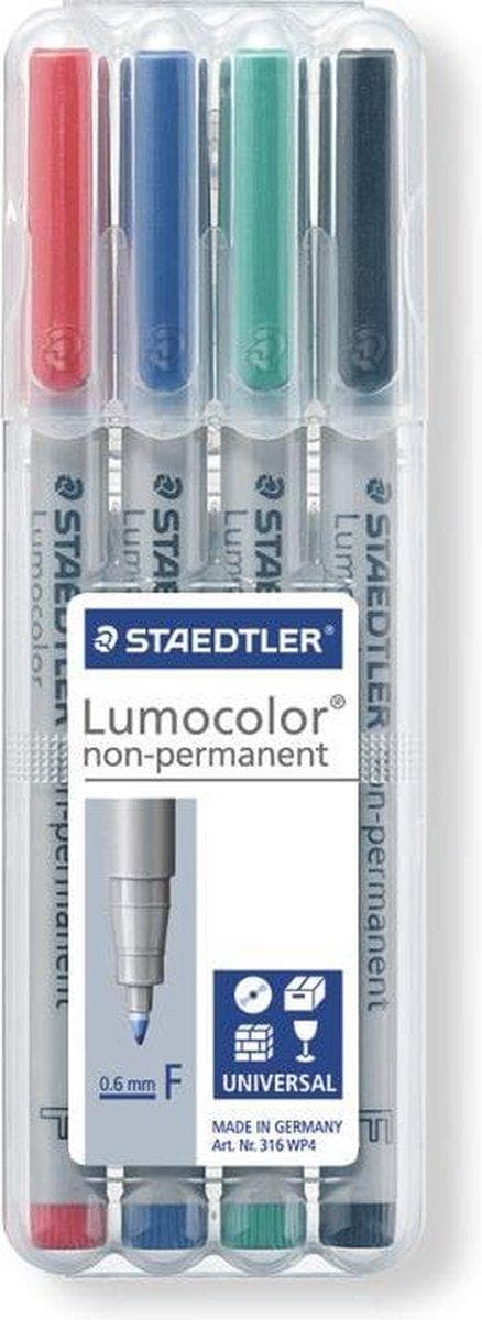 Lumocolor F ei-pysyvä - Laatikko 4 kpl