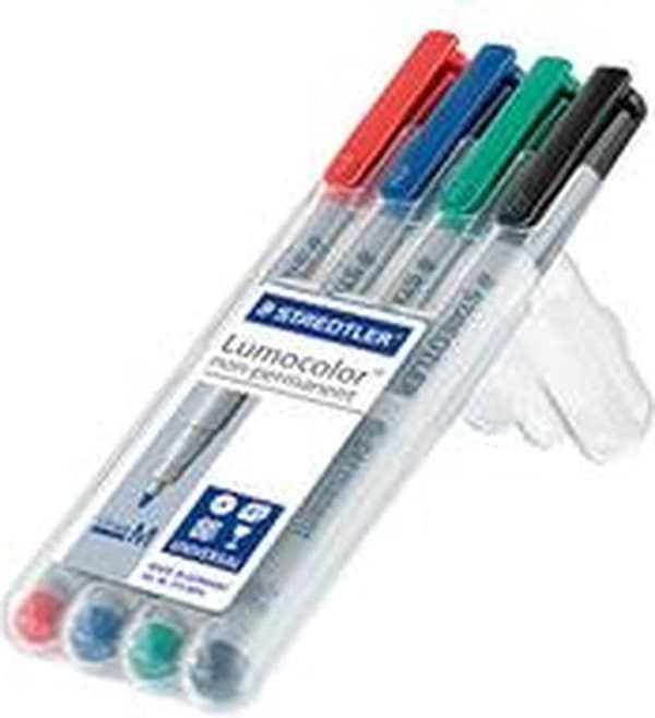 Lumocolor M ei-pysyvä - Laatikko 4 kpl