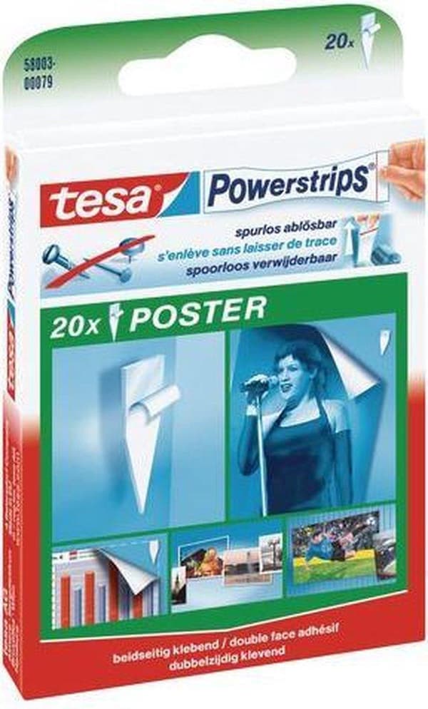 TESA POWERSTRIPS POSTER 20 stk
