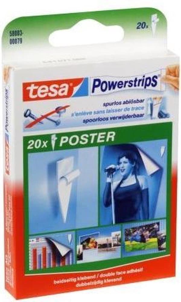 TESA POWERSTRIPS POSTER 20 stk