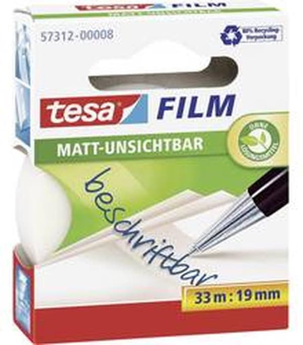 Tejp Tesa film 19 mm x 33 m osynlig