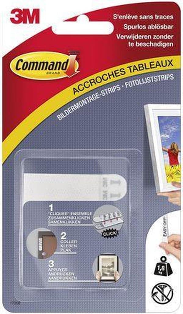 Fästlist Command 3M 17202C klicklist ljus 1,8 kg
