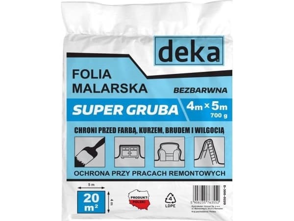 Deka SUPER THICK PAINTING FILM 4 * 5M färglös 700G