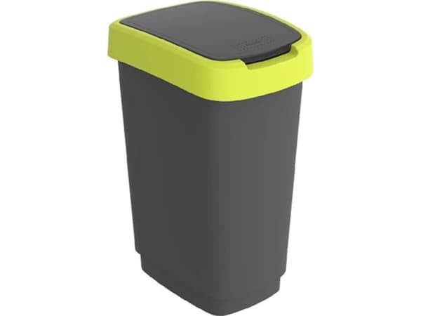 Rotho søppelbøtte Rotho Twist swing søppelbøtte 50L, sort og lime