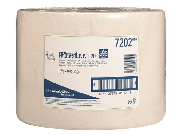 WypAll L20 - Rengöringsdukar - AIRFLEX -tyg - 1000 ark - vit - för P/N: 6146, 6154, 6155