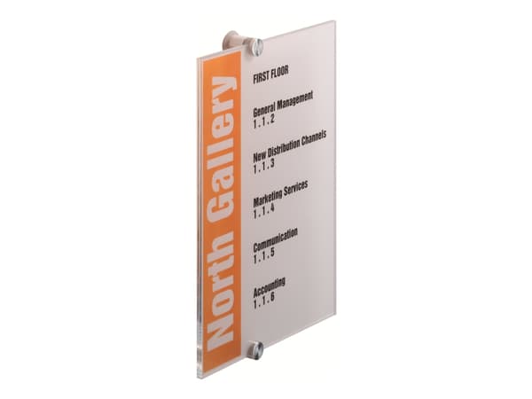 DURABLE CRYSTAL SIGN - Skiltholder - dørmontert - for A4 - gjennomsiktig