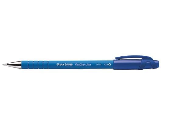 Papermate FlexGrip Ultra, Fastklämbar, indragbar kulspetspenna, Påfyllnadsbar, Svart, Blå, Grön, Röd, 4 styck