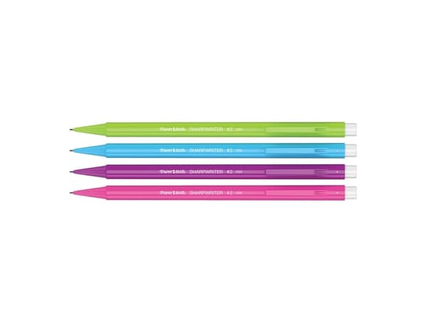 Papermate Non-Stop, Blå, Grön, Rosa, Lila, Plast, Svart, HB, 0,7 mm, Rund
