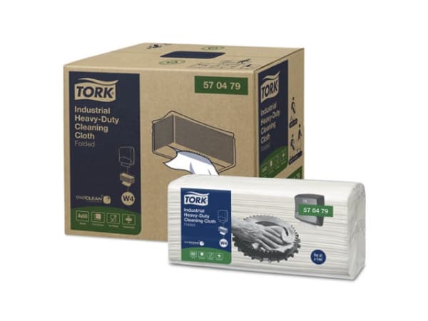 Industriaftørring, Tork W4, 1-lags, 41,5x35,5cm, 10,8 cm, hvid, virginfiber, polyester, pp, ekstr...