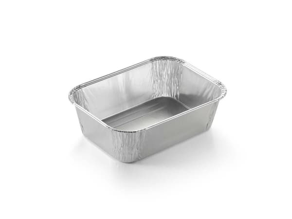 Foliebakke, Plus Pack, 1-Compartments Rektangulær kapacitet 500ml,150x110x44mm aluminium, aluminium,