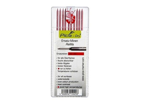 Stifter t/Pica dry rød 10stk