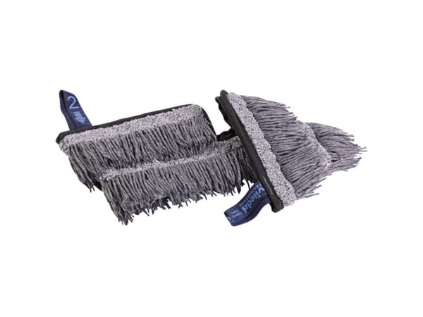 Moppe, Vileda Swep Duo r-MicroTech Pro, grå, polyester/PP, 35 cm, lommer
