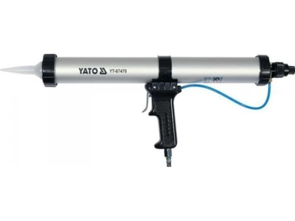 Yato YT-67470, Pneumatisk fugepistol, Sort, Sølv, Aluminium, Aluminium, 600 ml, 380 mm