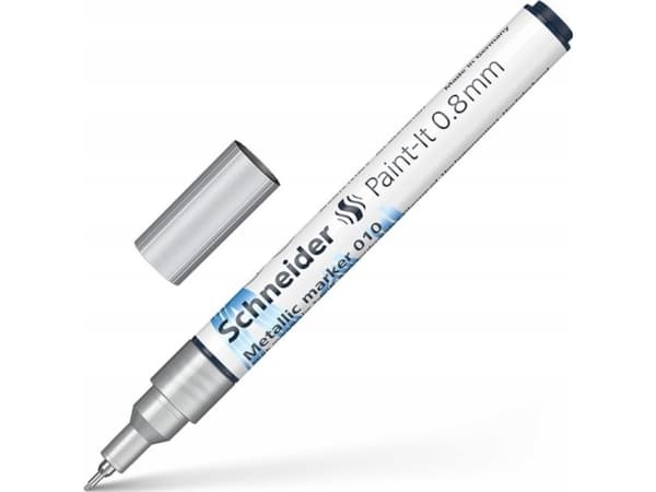 Schneider SCHNEIDER Paint-It 010 metallinhohtomerkki, 0,8 mm, hopeanvärinen metalliväri