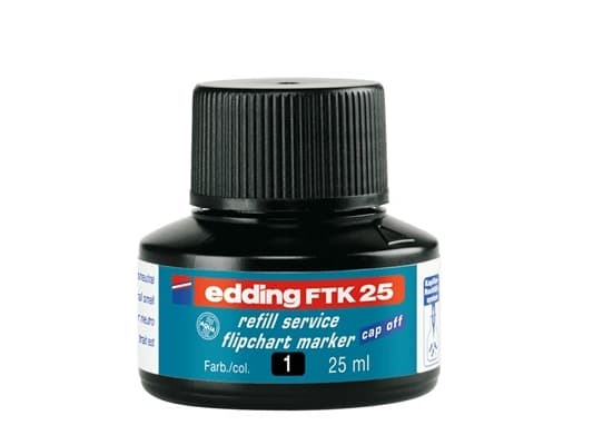 Edding Ink for påfylling av e-FTK 25 EDDING flipovertusser, svart