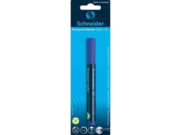 SCHNEIDER Maxx 133 permanent märkpenna, cut-off, 1-4 mm, blister, blå