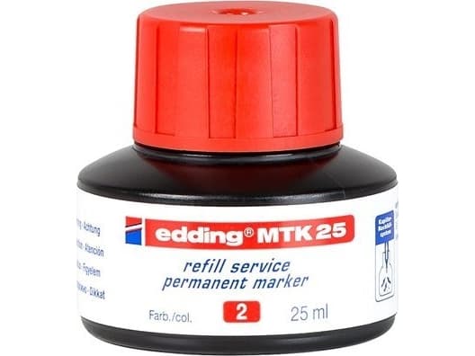 edding MTK 25 - Blekk - permanent - rød - 25 ml