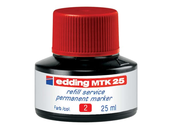 edding MTK 25 - Blekk - permanent - rød - 25 ml