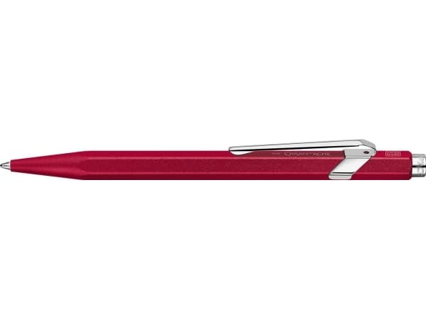 CARAN D'ACHE infällbar biros 849 Colormat-X, röd linjebredd: M, linjens färg: blå, sexkantig cylinder - 1 st (849.585)