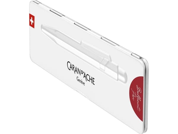 CARAN D'ACHE infällbar biros 849 Colormat-X, röd linjebredd: M, linjens färg: blå, sexkantig cylinder - 1 st (849.585)