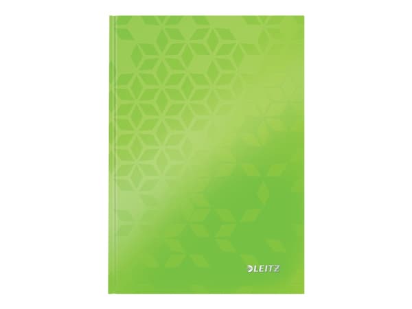 Leitz WOW - Anteckningsblock - fodralbunden - A5 (148 x 210 mm) - 80 ark / 160 sidor - fyrkantig - grön - laminerad kartong