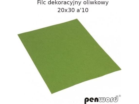 Polsirhurt dekorativ filt 20x30 oliven a"10