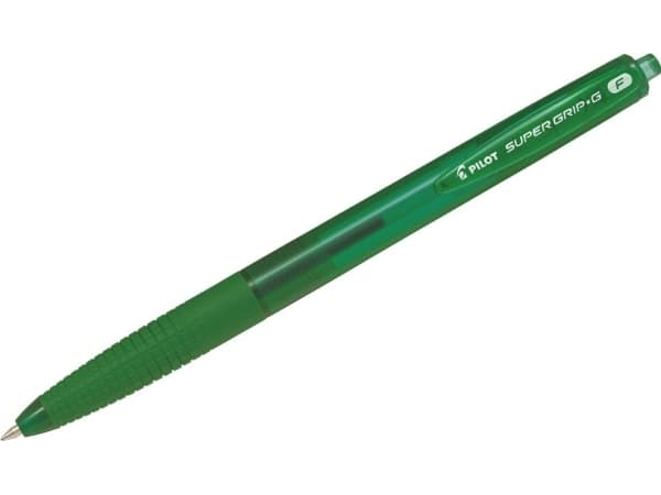Pilot Supergrip Neon XS, green, Grön, Grön, Clip-on retractable ballpoint pen, Rund, 0,7 mm, 0,32 mm