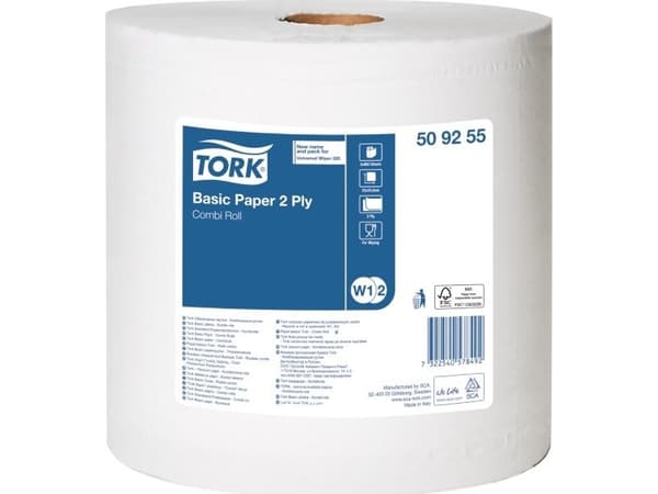 Tork Tork - Basic Task Cleaner Roll, valkoinen - 184 m