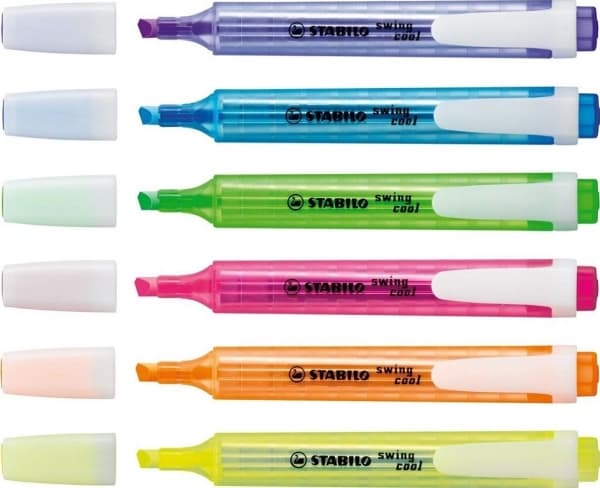 STABILO swing cool Pastel, 1 stykker, Rosa, Meisel tupp, Rosa, Hvit, Plast, 1 mm
