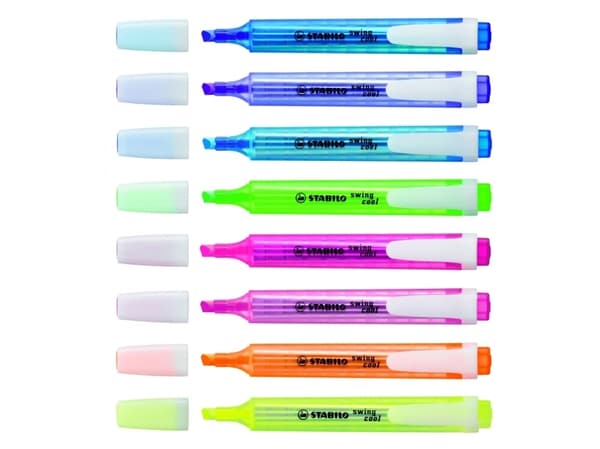 STABILO swing cool Pastel, 1 stykker, Rosa, Meisel tupp, Rosa, Hvit, Plast, 1 mm
