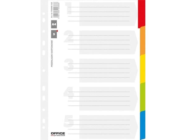Herlitz PAPPINNSETT 1 - 5 A4 MED LAMINERT INDIKATOR