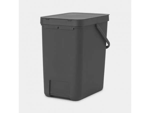 Brabantia 129940, 25 l, Rektangulær, Plast, Grå, 265 mm, 340 mm