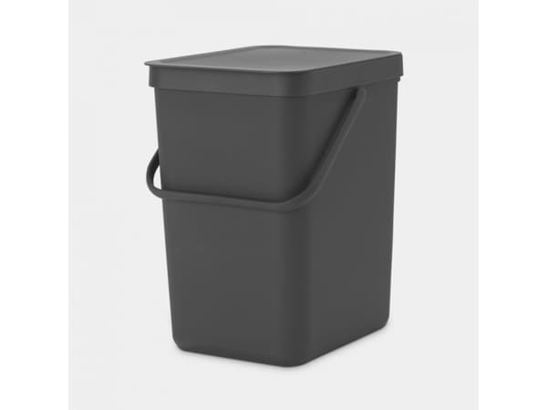 Brabantia 129940, 25 l, Rektangulær, Plast, Grå, 265 mm, 340 mm