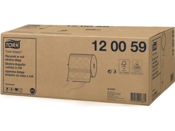 Tork Tork Matic - Håndklerull, cellulose, hvit - 280 m