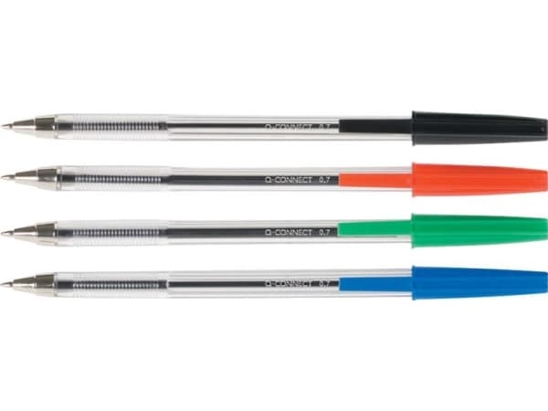 Biurfol Qconnect kulepenn 0,7 Mm (pakke med 20), rød