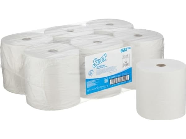 Scott XL - Papirklut - AIRFLEX-tøy - rull - 354 m - hvit (en pakke 6)