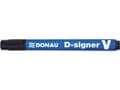 Miniatyrbild 3 av 3: DONAU D-Signer V permanent märkpenna, avgränsning, 1-4 mm (linje), svart