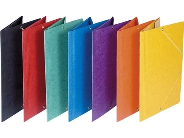 Donau Folder with elastic band DONAU, pressboard, A4, 390gsm, 3-flap, orange