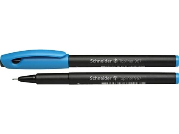 Schneider Schreibgeräte Topliner 967, Ljusblå, Medium, Svart, Polypropylen (PP), Rund, 0,4 mm