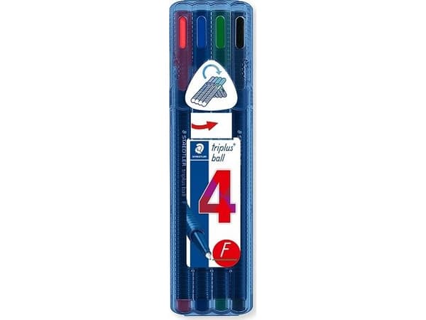 Staedtler Triplus Ball F Penner 4 farger
