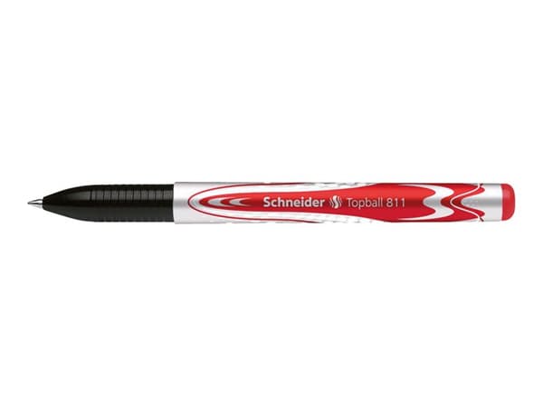 Schneider Topball 811 - Rulleballpenn - rød - 0.5 mm - fin
