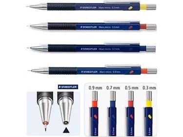 STAEDTLER Mars micro - Mekanisk blyant - B - 0.3 mm - retraktil - med viskelær