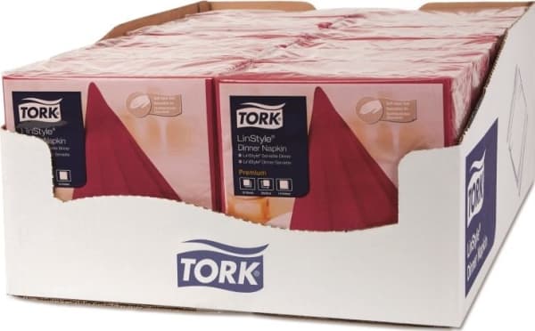 Tork Tork LinStyle - Middagsservetter, premium - Rödbrun