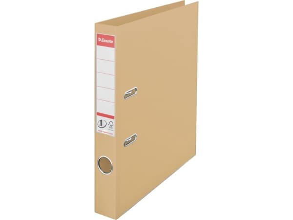 Esselte Naturelle Lever Arch File A4 PP 50mm Shell, A4, Beige, 5 cm