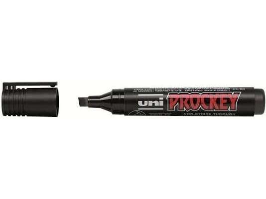 Permanent marker Uni-ball Prockey PM-126, skrå, sort