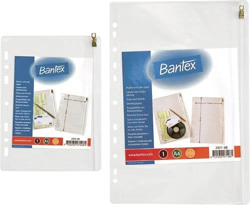 BANTEX LYNLÅSLOMME A4 0,14 MM, LÄPINÄKYVÄ