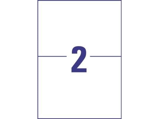 Avery 6176, Vit, Rektangel, Permanent, A4, papper, Laser/bläckstråleskrivare